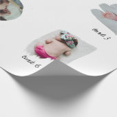 Modernes Baby Fotos Collage Geschenkpapier (Ecke)