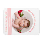 Modernes Baby Girl Foto Geburtshilfe Magnet (Horizontal)
