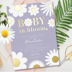 Modernes Baby in Bloom Babydusche Einladung