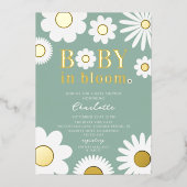 Modernes Baby in Bloom Babydusche Einladung (Vorderseite)