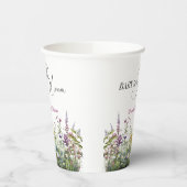 Modernes Baby in Bloom Wildblume Blumenkinderdusch Pappbecher (Links)