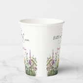 Modernes Baby in Bloom Wildblume Blumenkinderdusch Pappbecher (Rechts)