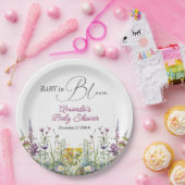 Modernes Baby in Bloom Wildblume Blumenkinderdusch Pappteller (Party)