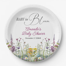 Modernes Baby in Bloom Wildblume Blumenkinderdusch