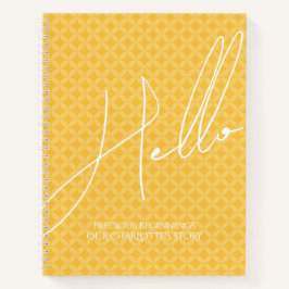 Modernes Baby Journal mit Shippoumon Muster Notizblock