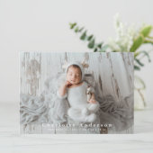 Modernes Baby Multi Foto Birth Ankündigung (Stehend Vorderseite)