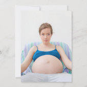 Modernes Baby Shower Fun Foto Baby Girl Pink Einladung (Rückseite)