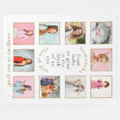 Modernes Baby zu Grad 10 Fotos Name Jahr Abschluss Fleecedecke (Vorderseite (Horizontal))