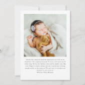 Modernes Baby Zwei Fotos Einführung Geburt Ankündigung (Vorderseite)