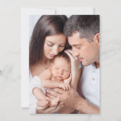 Modernes Baby Zwei Fotos Einführung Geburt Ankündigung (Rückseite)