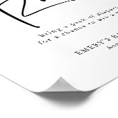 Modernes Babyduschensignatur Poster (Ecke)