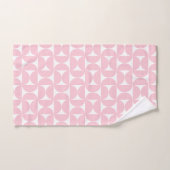 Modernes Babypink und Weißes Muster aus dem Mittel Badhandtuch Set (Handtuch)