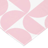 Modernes Babypink und Weißes Muster aus dem Mittel Kurzer Tischläufer (Ecke)