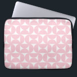 Modernes Babypink und Weißes Muster aus dem Mittel Laptopschutzhülle<br><div class="desc">Retro Mid Century Modernes Muster - Abstrakte geometrische Formen - Niedliches und Minimalistisches Muster in Baby Pink.</div>