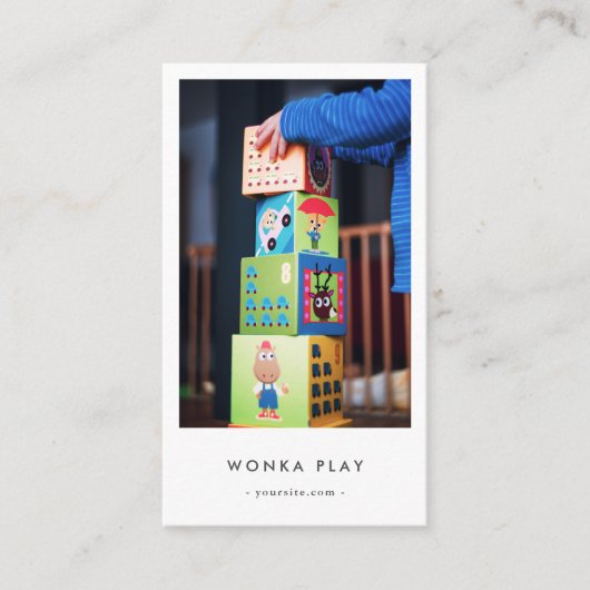 Modernes Babysitter-Monogramm-Kinderzimmer Visitenkarte (Vorderseite)