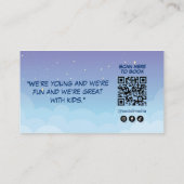 Modernes Babysitting | Fox Babysitter Visitenkarte (Rückseite)