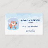 Modernes Babysitting | Fox Babysitter Visitenkarte (Vorderseite)