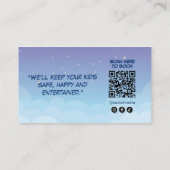 Modernes Babysitting | Rabbit Babysitter Visitenkarte (Rückseite)