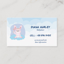Modernes Babysitting | Rabbit Babysitter Visitenkarte
