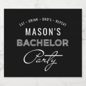 Modernes Bachelor-Party-Label Bierflaschenetikett (Einzelnes Label)