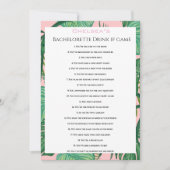 Modernes Bachelorette Drink Game Party Einladung (Vorderseite)