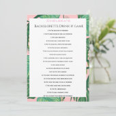 Modernes Bachelorette Drink Game Party Einladung (Stehend Vorderseite)