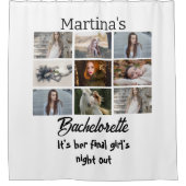 Modernes Bachelorette personalisiert 9 Fotomateria Duschvorhang (Vorderseite)