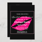 Modernes Bachelorette Wochenende - Schwarzes Meer Einladung (Vorne/Hinten)