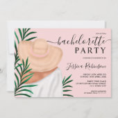 Modernes Bachelorette zur Modellierung tropischer  Einladung (Vorderseite)