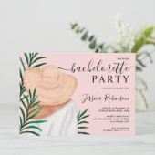 Modernes Bachelorette zur Modellierung tropischer Einladung (Stehend Vorderseite)