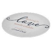 Modernes Backen ist Liebe, die essbar Personalisie Schneidebrett (Ecke)