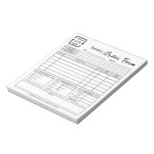 Modernes Bäckereicafé Gray Order Form Notepad Notizblock (Rotiert)