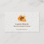 Modernes Bäckereigeschäft | Brawn Elegant Visitenkarte (Rückseite)