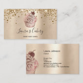 Modernes Bäckereigeschäft Cupcake Koch Catering Sü Visitenkarte (Vorne/Hinten)