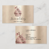 Modernes Bäckereigeschäft Cupcake Koch Catering Sü Visitenkarte (Vorne/Hinten)