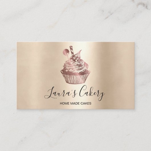 Modernes Bäckereigeschäft Cupcake Koch Catering Sü Visitenkarte (Vorderseite)
