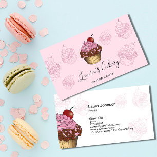 Modernes Bäckereigeschäft Cupcake Koch Catering Sü Visitenkarte
