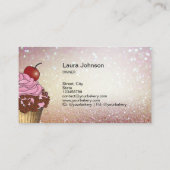 Modernes Bäckereigeschäft Cupcake Koch Catering Sü Visitenkarte (Rückseite)