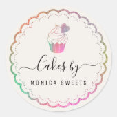 Modernes Bäckereigeschäft Runder Aufkleber (Vorderseite)