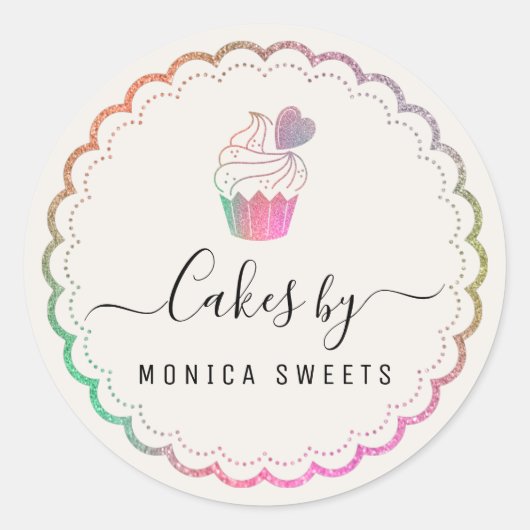 Modernes Bäckereigeschäft Runder Aufkleber (Vorderseite)