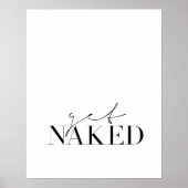 Modernes Badezimmer mit Typografie Poster (Vorne)