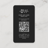 Modernes Baker Monogram Caterer Black Silver Whisk Visitenkarte (Rückseite)