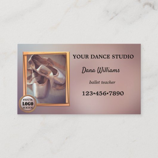 Modernes Ballett-Tanzstudio Visitenkarte (Vorderseite)