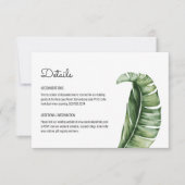 Modernes Bananenblatt - Details Karte des Mittelja (Vorderseite)