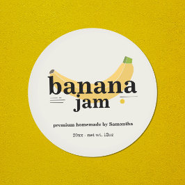 Modernes Bananenmarmeladen-Etikett Aufkleber