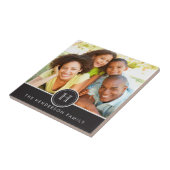 Modernes Banner mit Monogram Family Foto Tile Fliese (Seite)