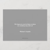 Modernes Banner Save the Date Hochzeitsfotokarte (Rückseite)