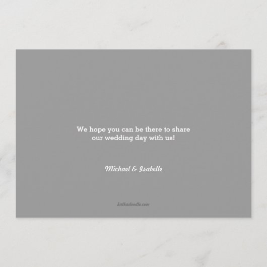 Modernes Banner Save the Date Hochzeitsfotokarte (Rückseite)