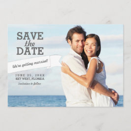 Modernes Banner Save the Date Hochzeitsfotokarte
