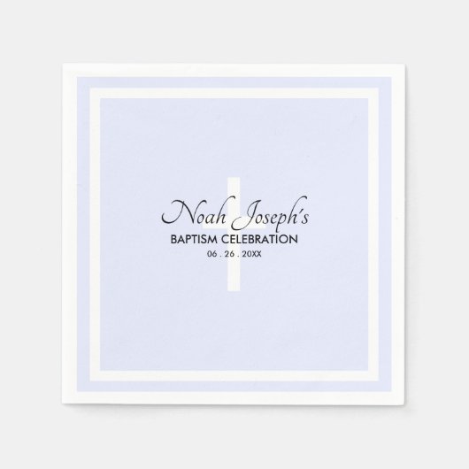 Modernes BAPTISM Event Paper Party Napkin Serviette (Vorderseite)